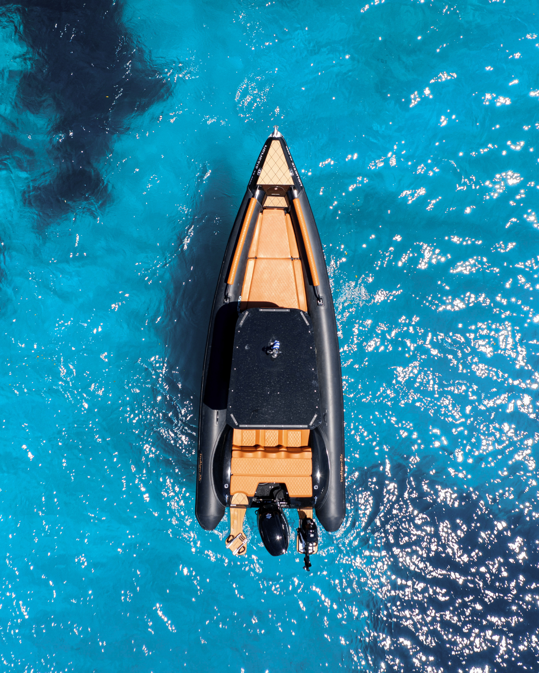 Nemesis luxury RIB boat in Corfu at sea during private cruise
